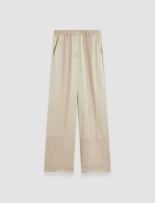 JOSEPH Fashion Women Corto Shiny Matte Satin Trousers Quail