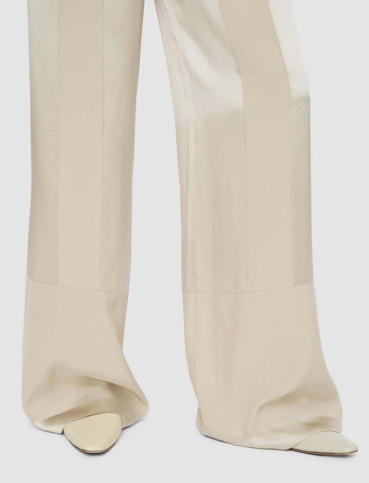 JOSEPH Fashion Women Corto Shiny Matte Satin Trousers Quail