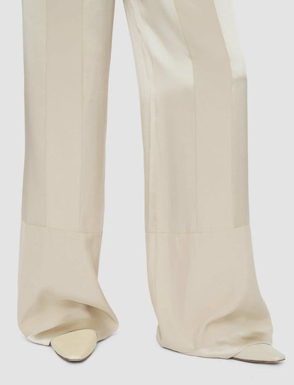 JOSEPH Fashion Women Corto Shiny Matte Satin Trousers Quail