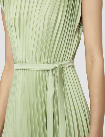 JOSEPH Fashion Women Volta Knit Weave Plissé Dress Matcha