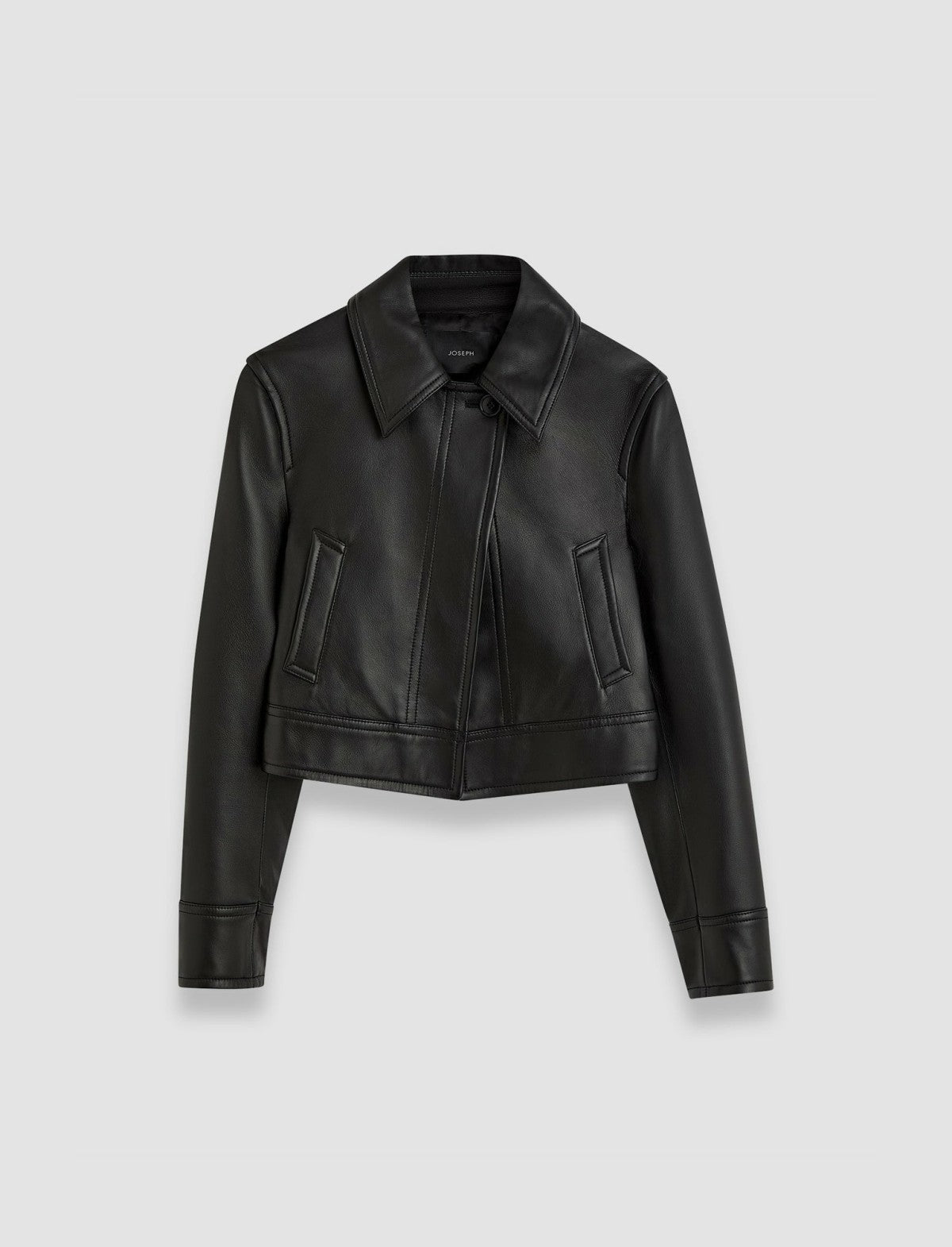 JOSEPH Fashion Women Caron Nappa Leather Jacket Black