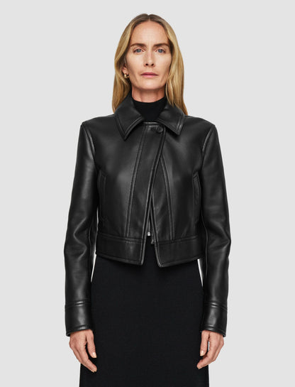 JOSEPH Fashion Women Caron Nappa Leather Jacket Black