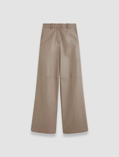 JOSEPH Fashion Women Alana Nappa Leather Trousers Escargot