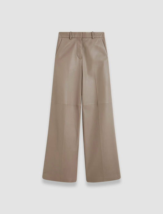 JOSEPH Fashion Women Alana Nappa Leather Trousers Escargot