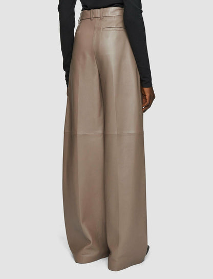 JOSEPH Fashion Women Alana Nappa Leather Trousers Escargot
