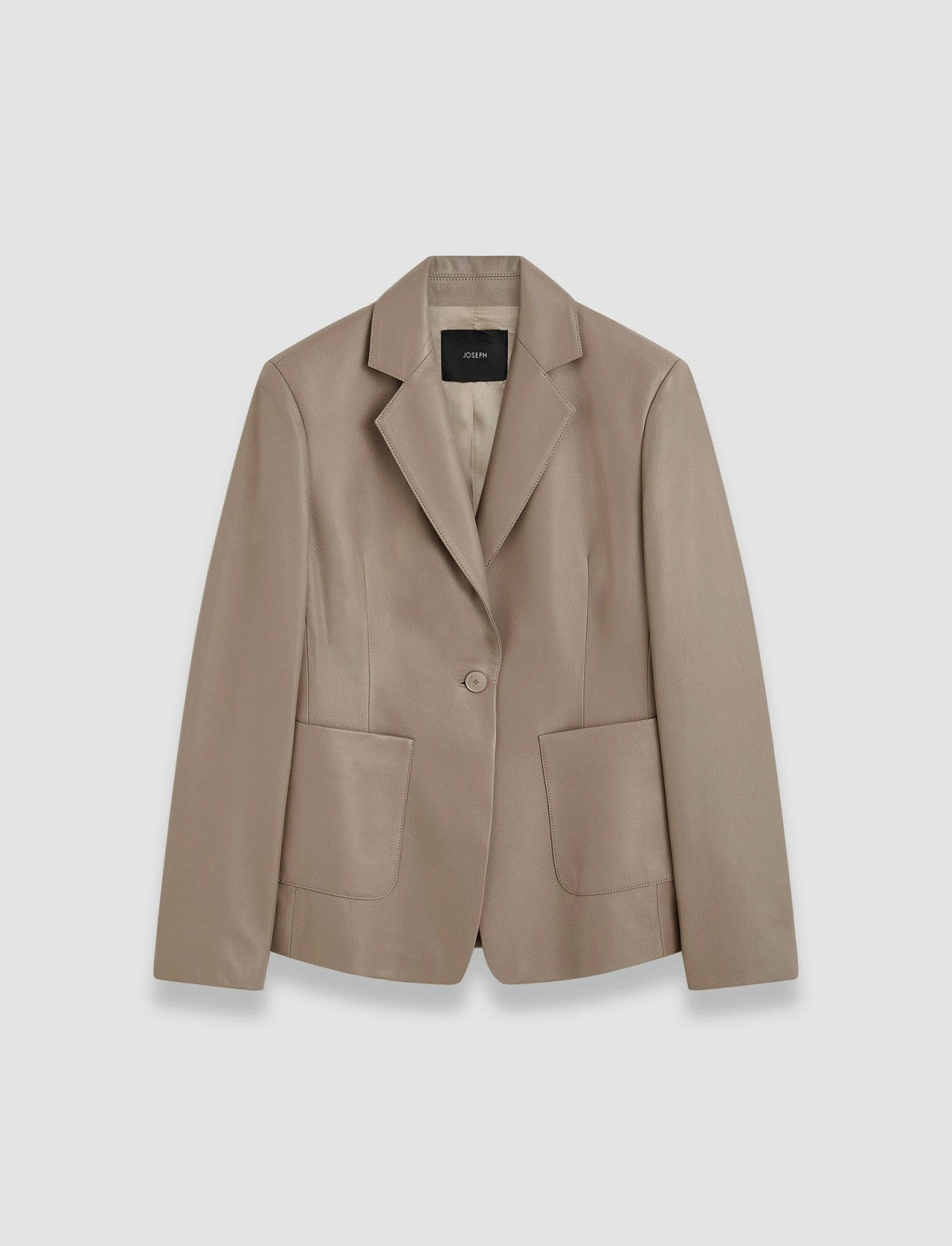 JOSEPH Fashion Women Glenview Nappa Leather Jacket Escargot