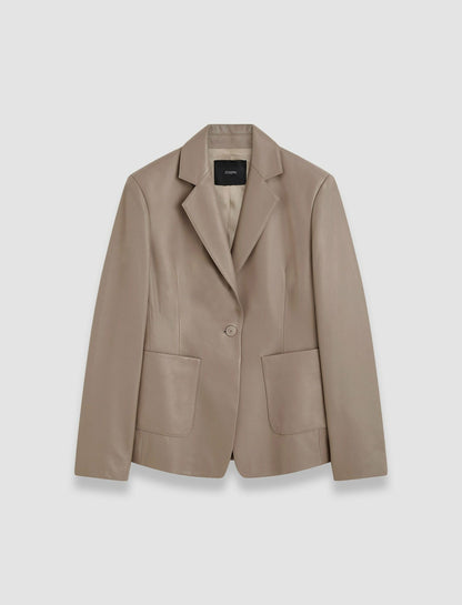 JOSEPH Fashion Women Glenview Nappa Leather Jacket Escargot