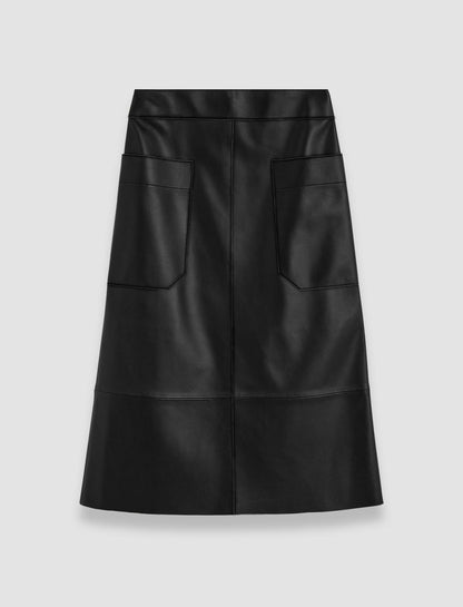 JOSEPH Fashion Women Blomfield Nappa Leather Skirt Black