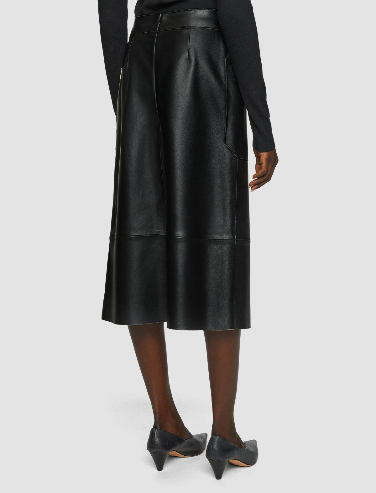 JOSEPH Fashion Women Blomfield Nappa Leather Skirt Black