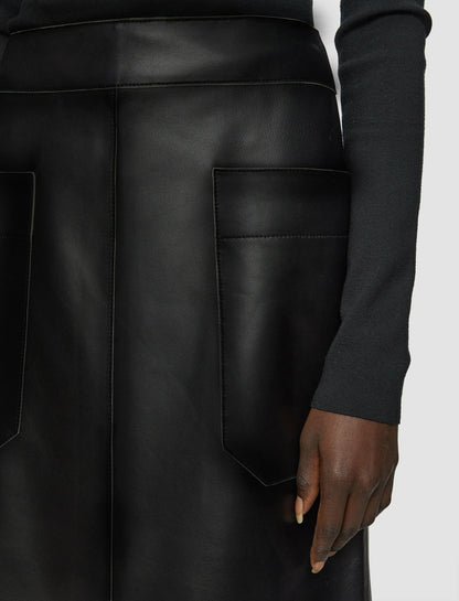 JOSEPH Fashion Women Blomfield Nappa Leather Skirt Black