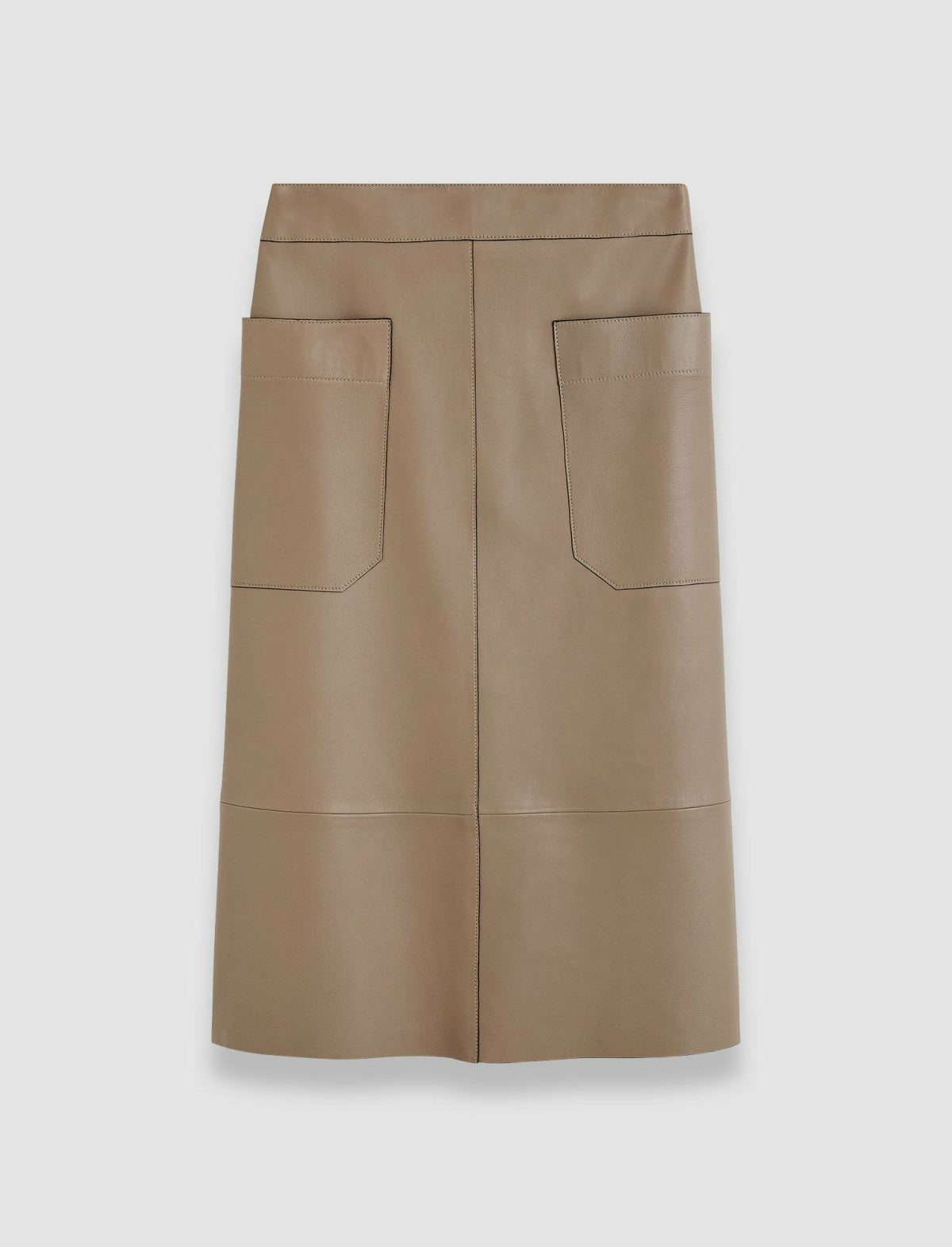 JOSEPH Fashion Women Blomfield Nappa Leather Skirt Escargot