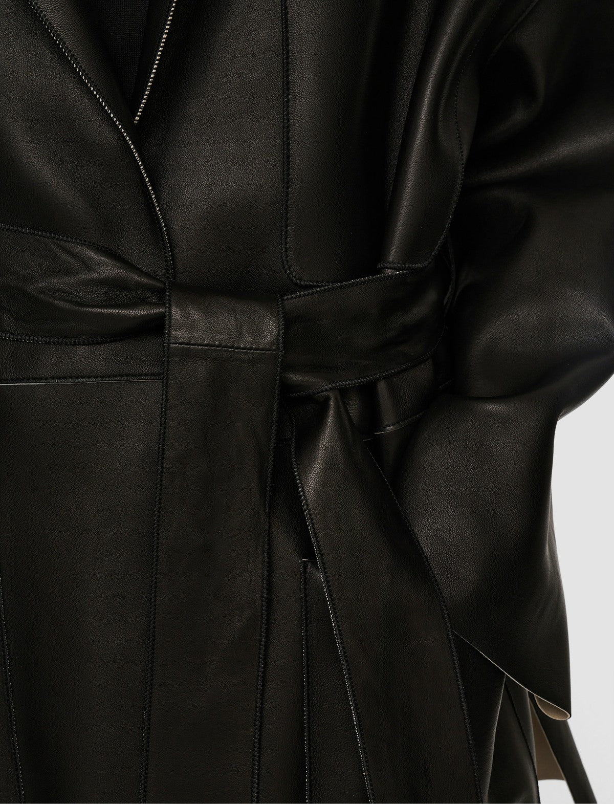 JOSEPH Fashion Women Tison Bonded Leather Jacket Black