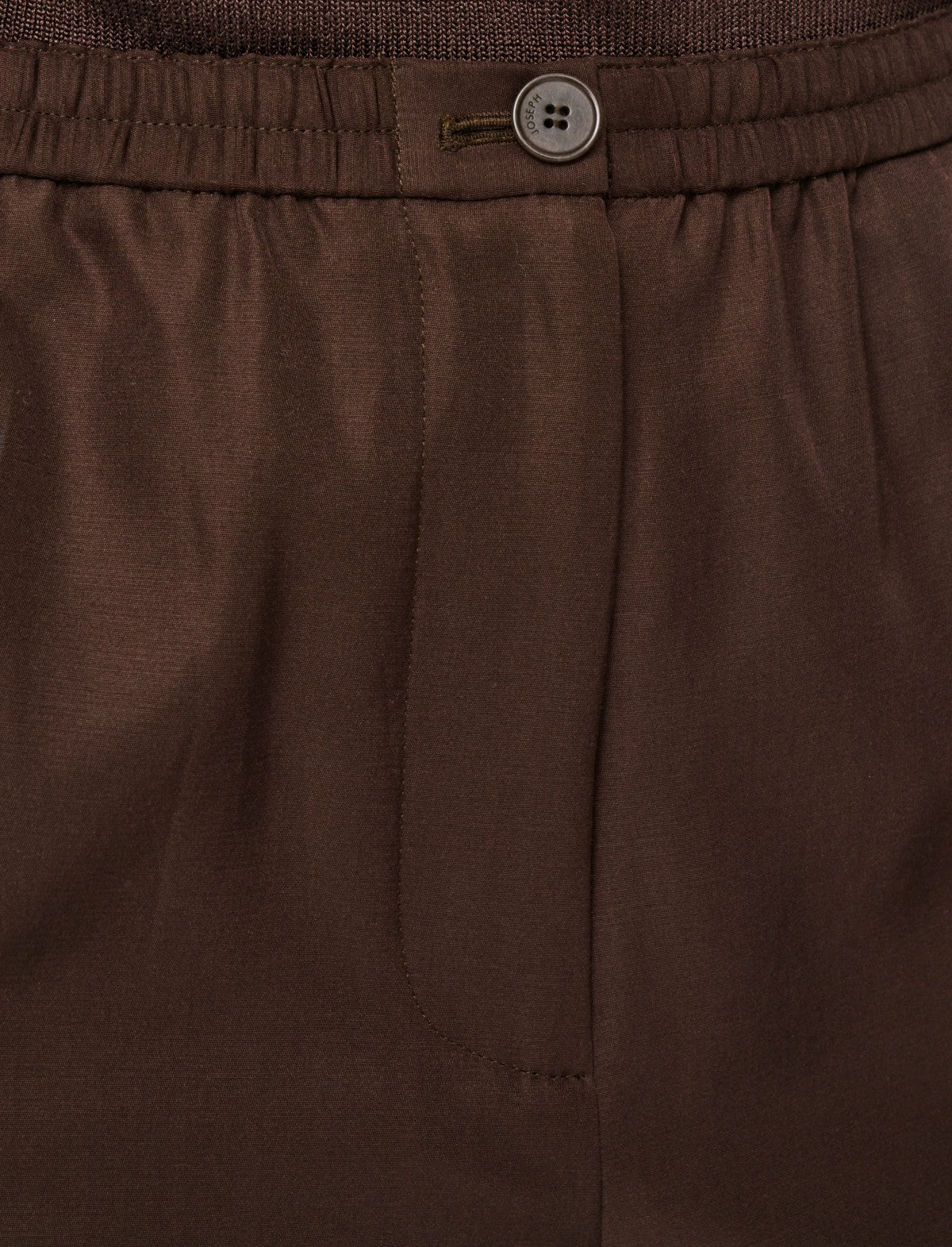 JOSEPH Fashion Women Taio Soft Cotton Silk Trousers Ebony