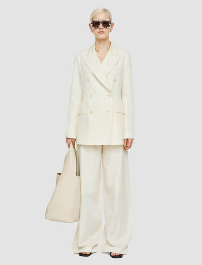 JOSEPH Fashion Women Valery Soft Cotton Silk Jacket Ivory