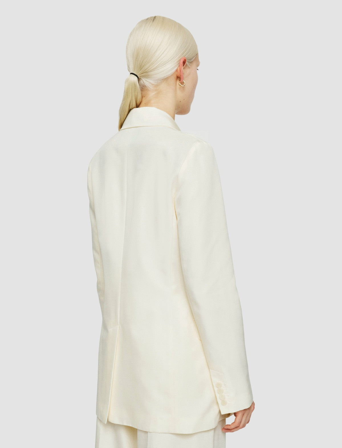 JOSEPH Fashion Women Valery Soft Cotton Silk Jacket Ivory