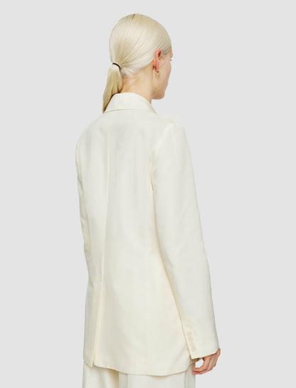 JOSEPH Fashion Women Valery Soft Cotton Silk Jacket Ivory