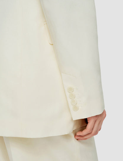 JOSEPH Fashion Women Valery Soft Cotton Silk Jacket Ivory