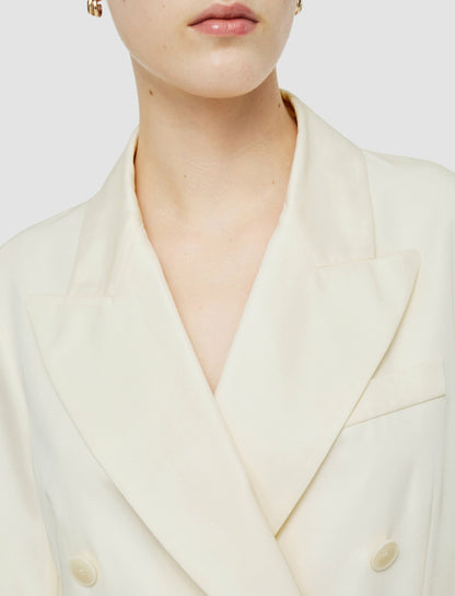 JOSEPH Fashion Women Valery Soft Cotton Silk Jacket Ivory
