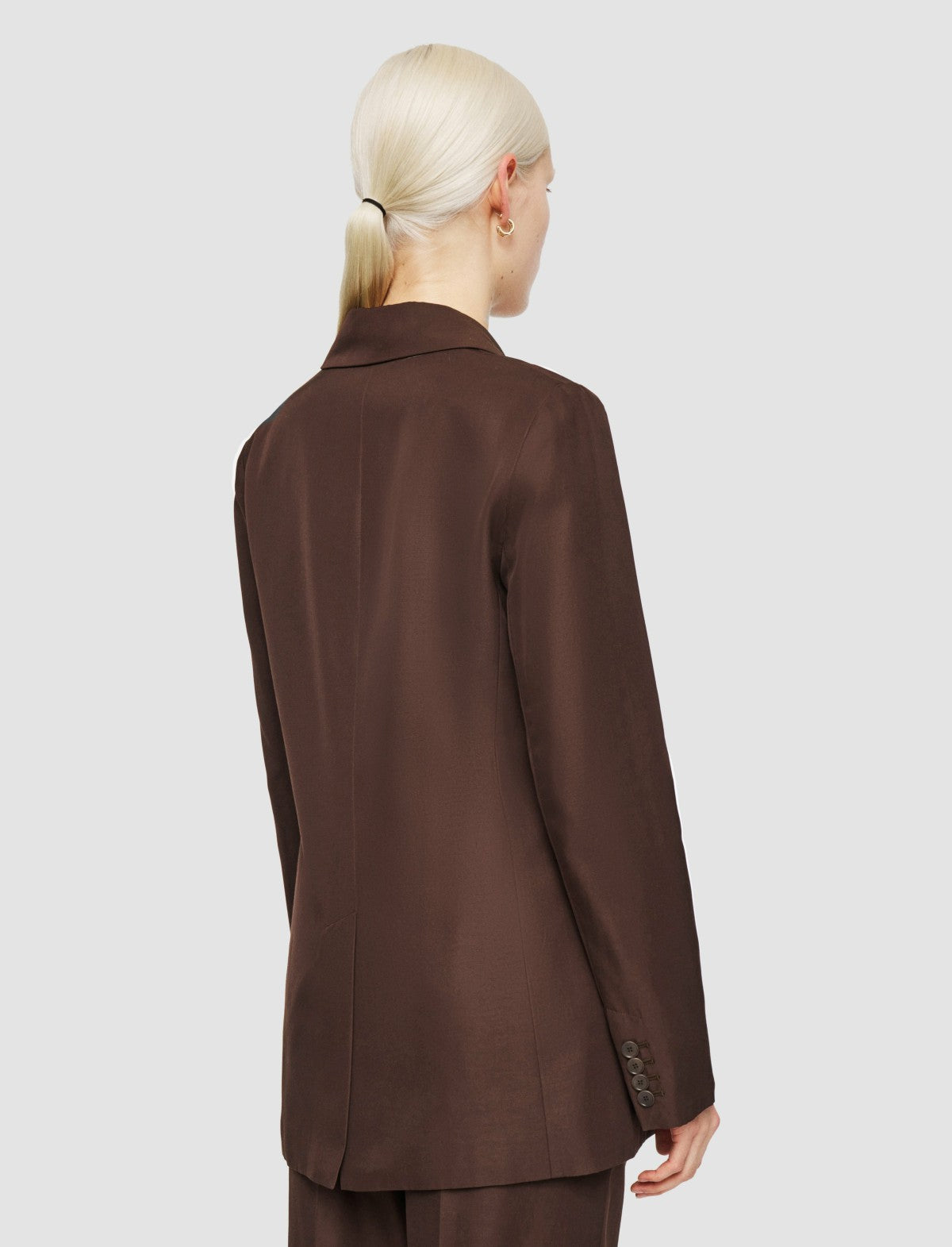 JOSEPH Fashion Women Valery Soft Cotton Silk Jacket Ebony