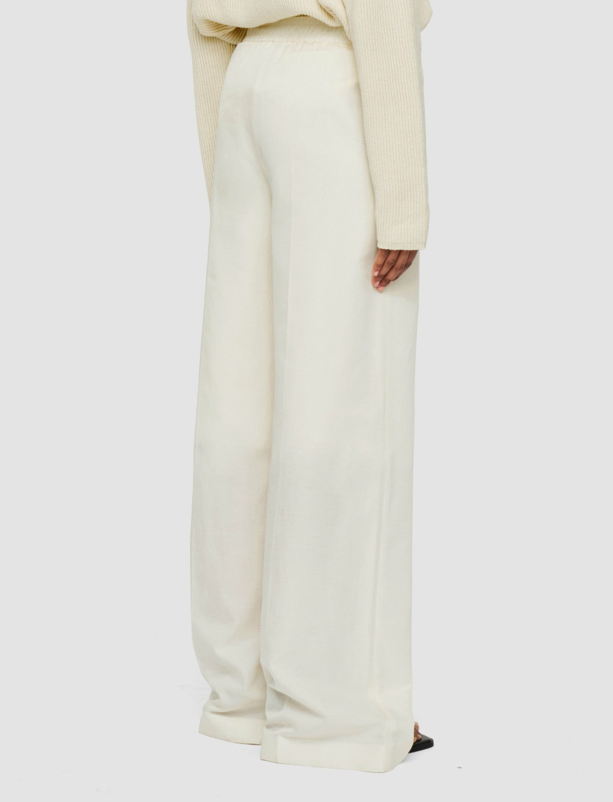 JOSEPH Fashion Women Alanel Soft Cotton Silk Trousers Ivory