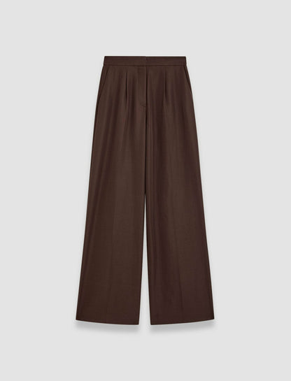 JOSEPH Fashion Women Alanel Soft Cotton Silk Trousers Ebony