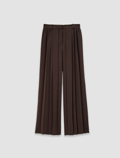 JOSEPH Fashion Women Tibre Airy Plissé Trousers Ebony