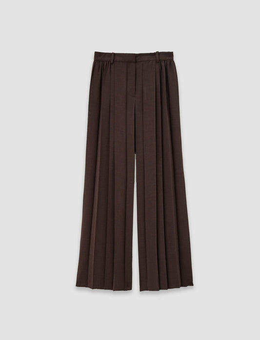 JOSEPH Fashion Women Tibre Airy Plissé Trousers Ebony