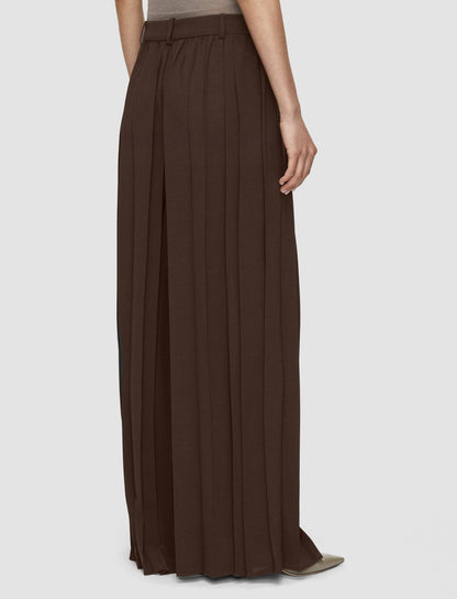 JOSEPH Fashion Women Tibre Airy Plissé Trousers Ebony