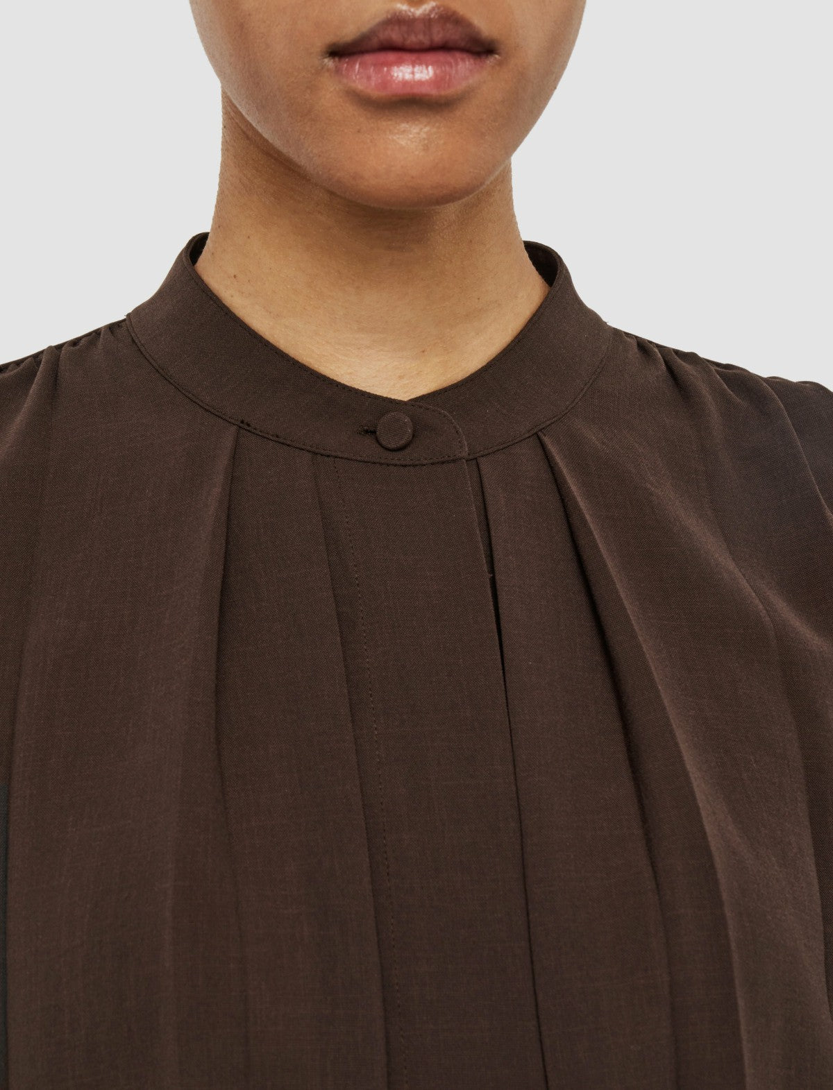 JOSEPH Fashion Women Malte Airy Plissé Blouse Ebony