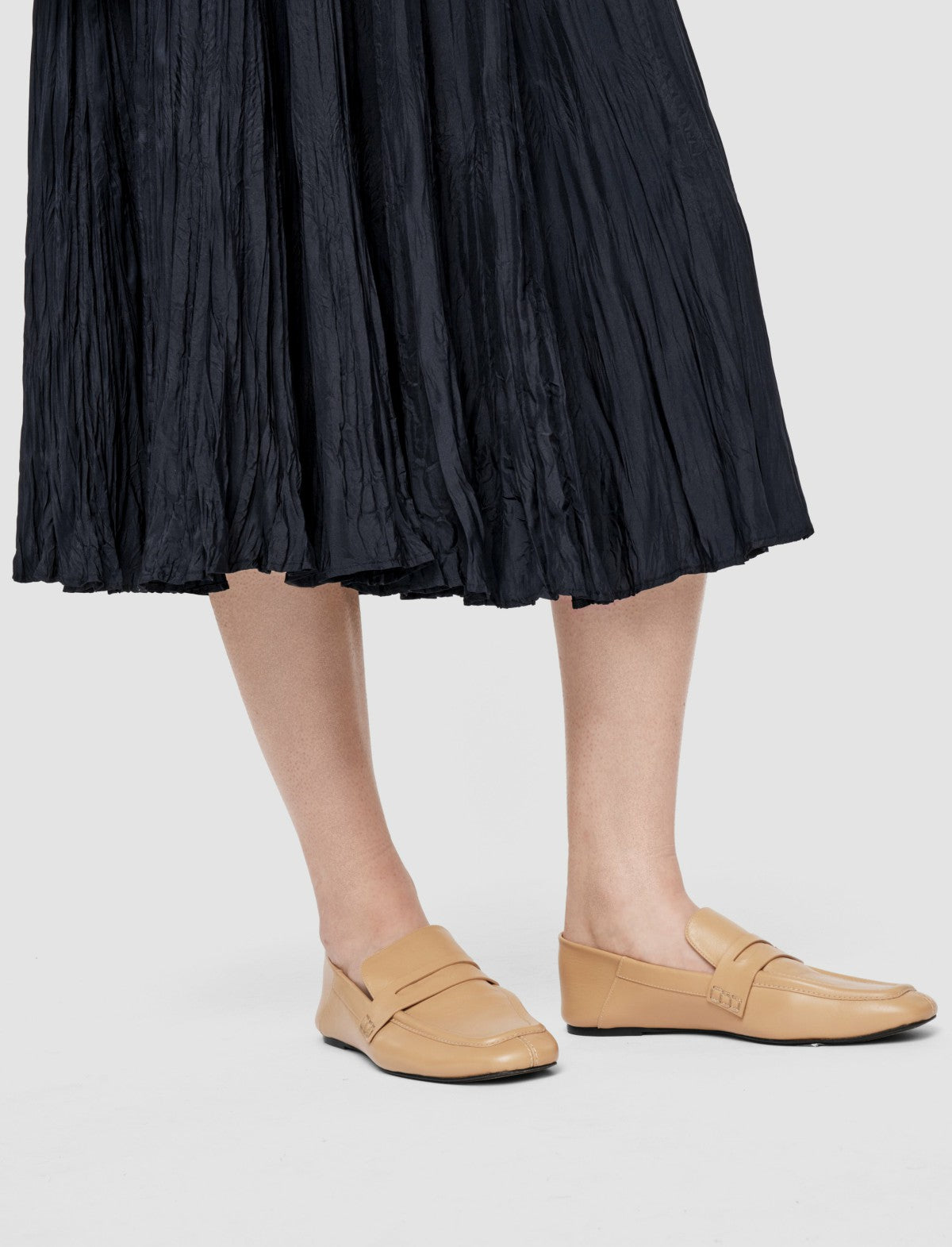JOSEPH Fashion Women Sully Habotai Silk Skirt Navy