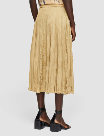 JOSEPH Fashion Women Sully Habotai Silk Skirt Desert Sand