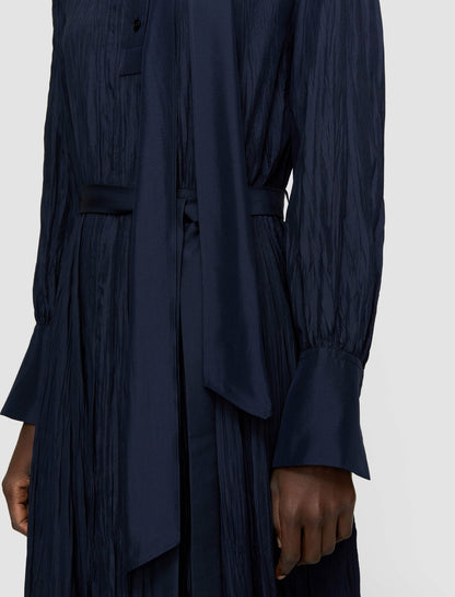 JOSEPH Fashion Women Lisa Habotai Silk Dress Navy