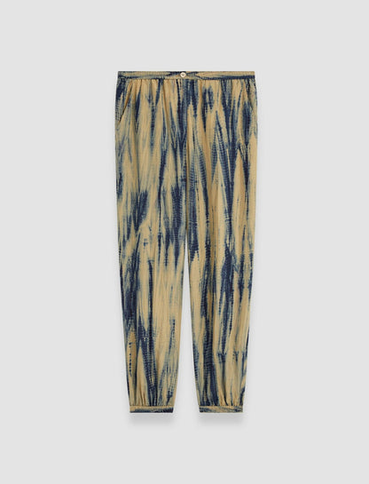 JOSEPH Fashion Women Taio Tie Dye Silk Trousers Desert Sand/Navy