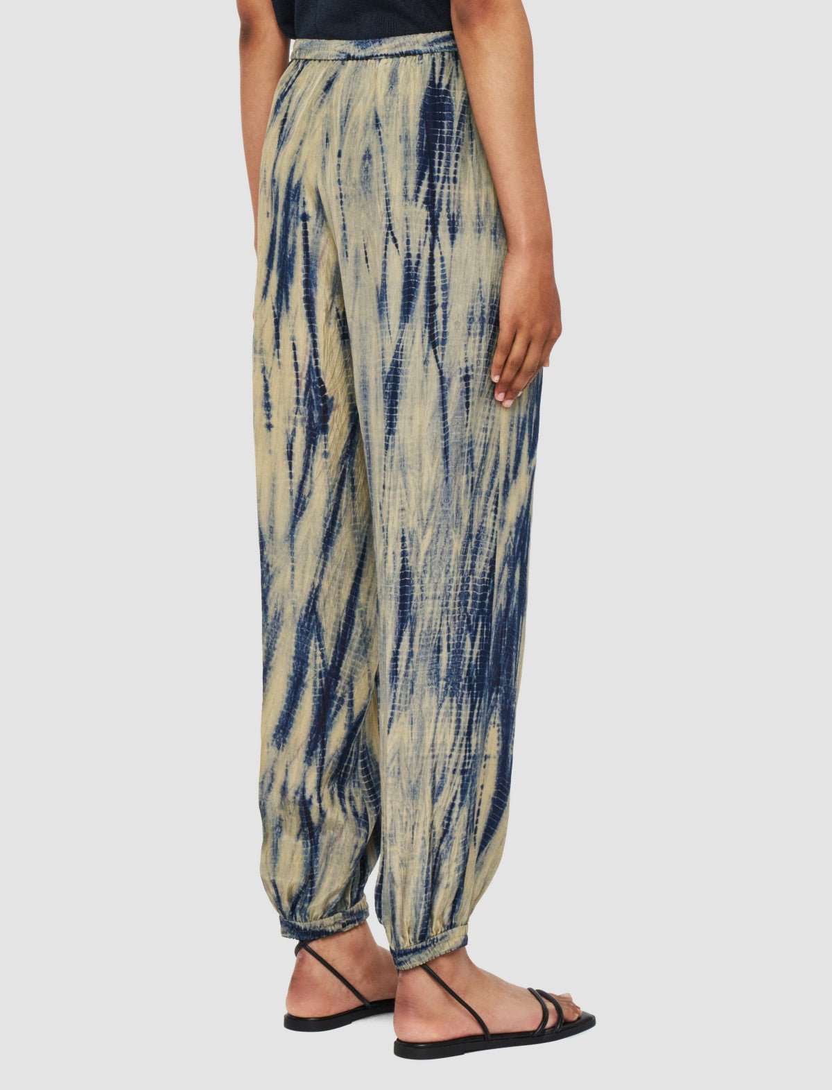 JOSEPH Fashion Women Taio Tie Dye Silk Trousers Desert Sand/Navy