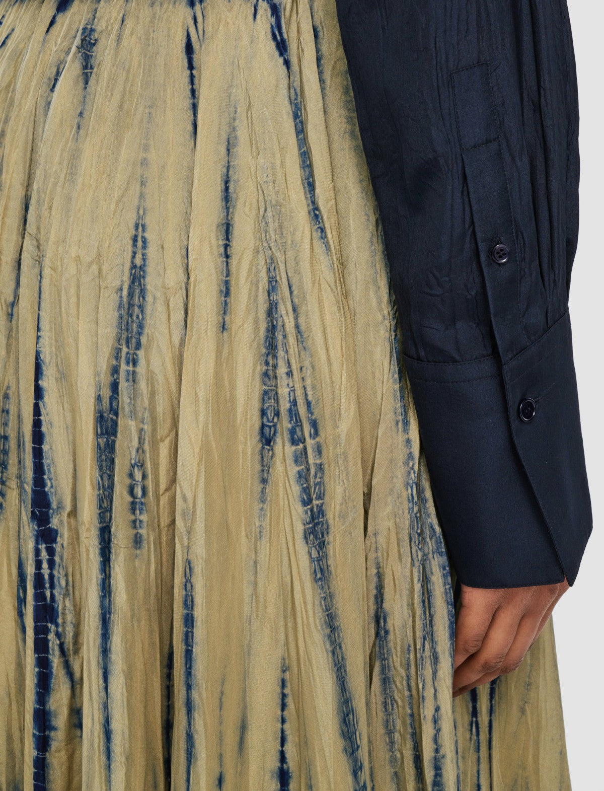 JOSEPH Fashion Women Sully Long Tie Dye Silk Maxi Skirt Desert Sand/Navy