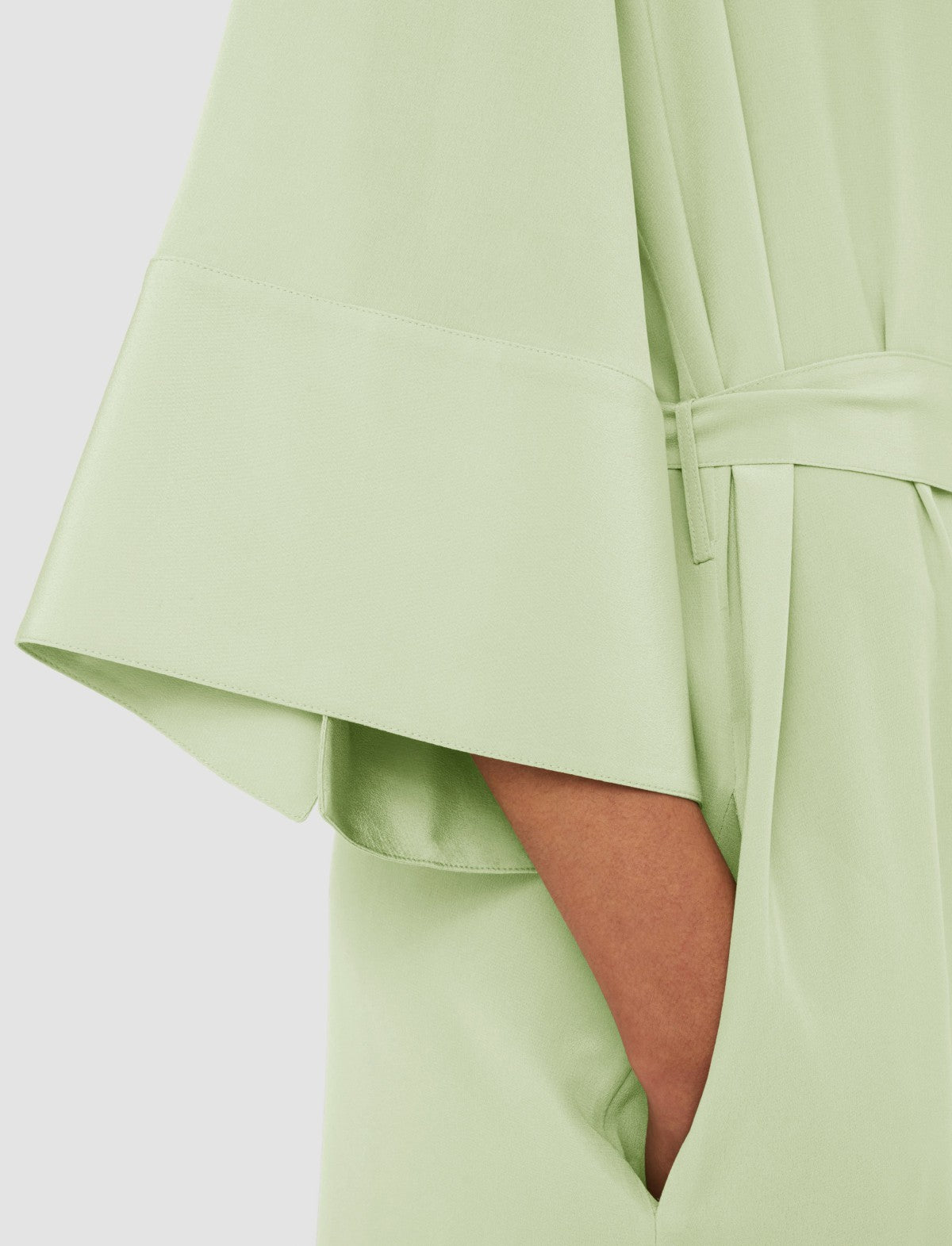 JOSEPH Fashion Women Darius Crepe de Soie Silk Dress Matcha