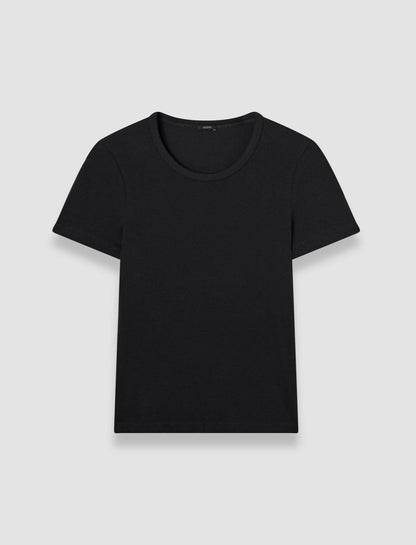 JOSEPH Fashion Women Jersey Rib T-Shirt Black