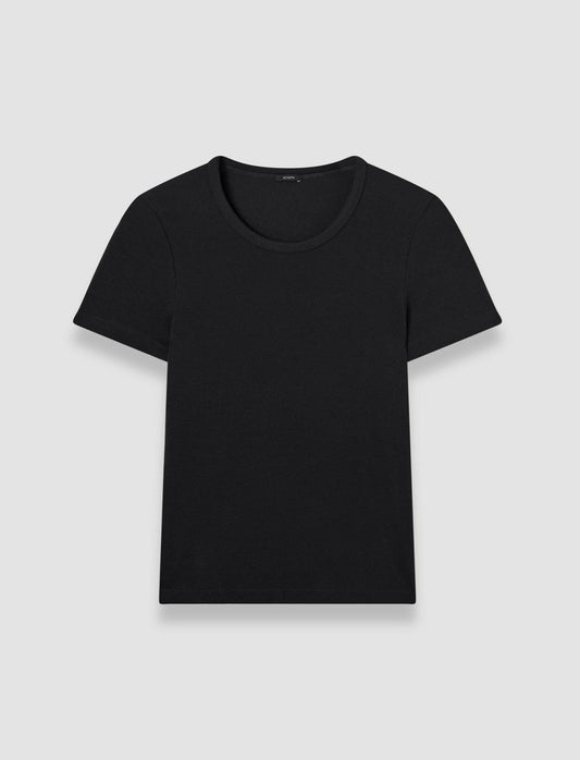 JOSEPH Fashion Women Jersey Rib T-Shirt Black