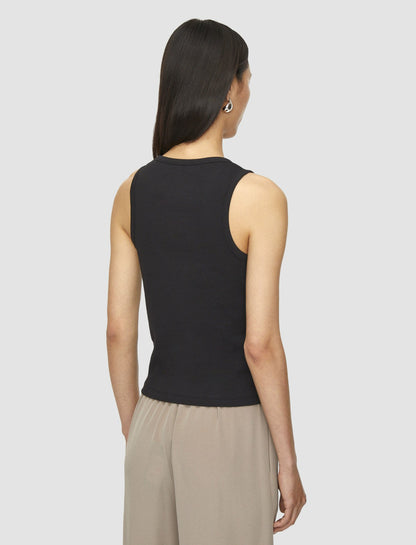 JOSEPH Fashion Women Jersey Rib Tank Top Black