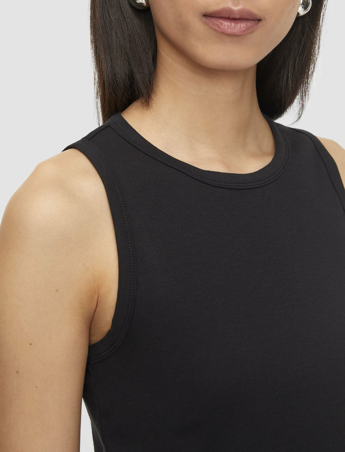 JOSEPH Fashion Women Jersey Rib Tank Top Black