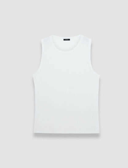 JOSEPH Fashion Women Jersey Rib Tank Top Off White