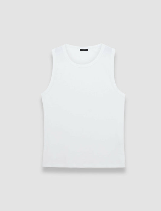 JOSEPH Fashion Women Jersey Rib Tank Top Off White