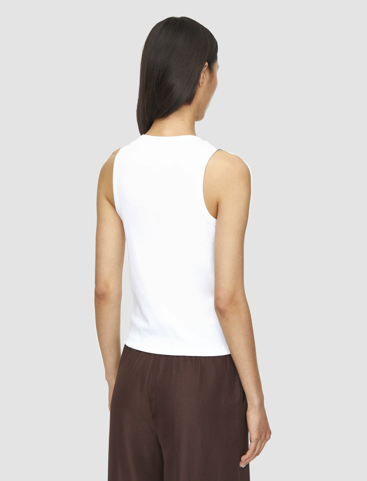 JOSEPH Fashion Women Jersey Rib Tank Top Off White