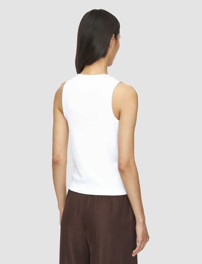 JOSEPH Fashion Women Jersey Rib Tank Top Off White