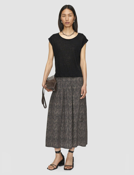 JOSEPH Fashion Women Linen Jersey Top Black