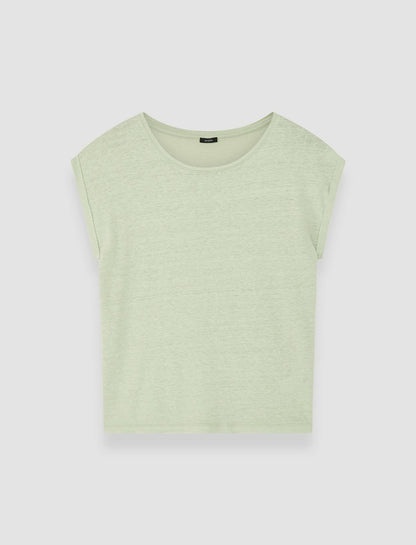JOSEPH Fashion Women Linen Jersey Top Matcha