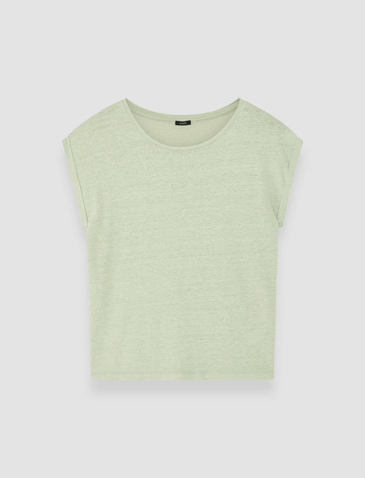 JOSEPH Fashion Women Linen Jersey Top Matcha