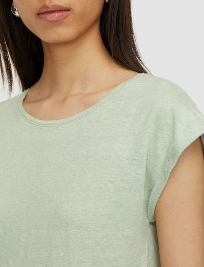 JOSEPH Fashion Women Linen Jersey Top Matcha