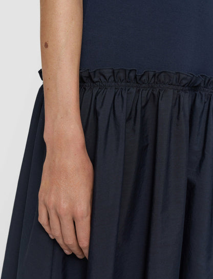 JOSEPH Fashion Women Poplin Jersey Dress Navy