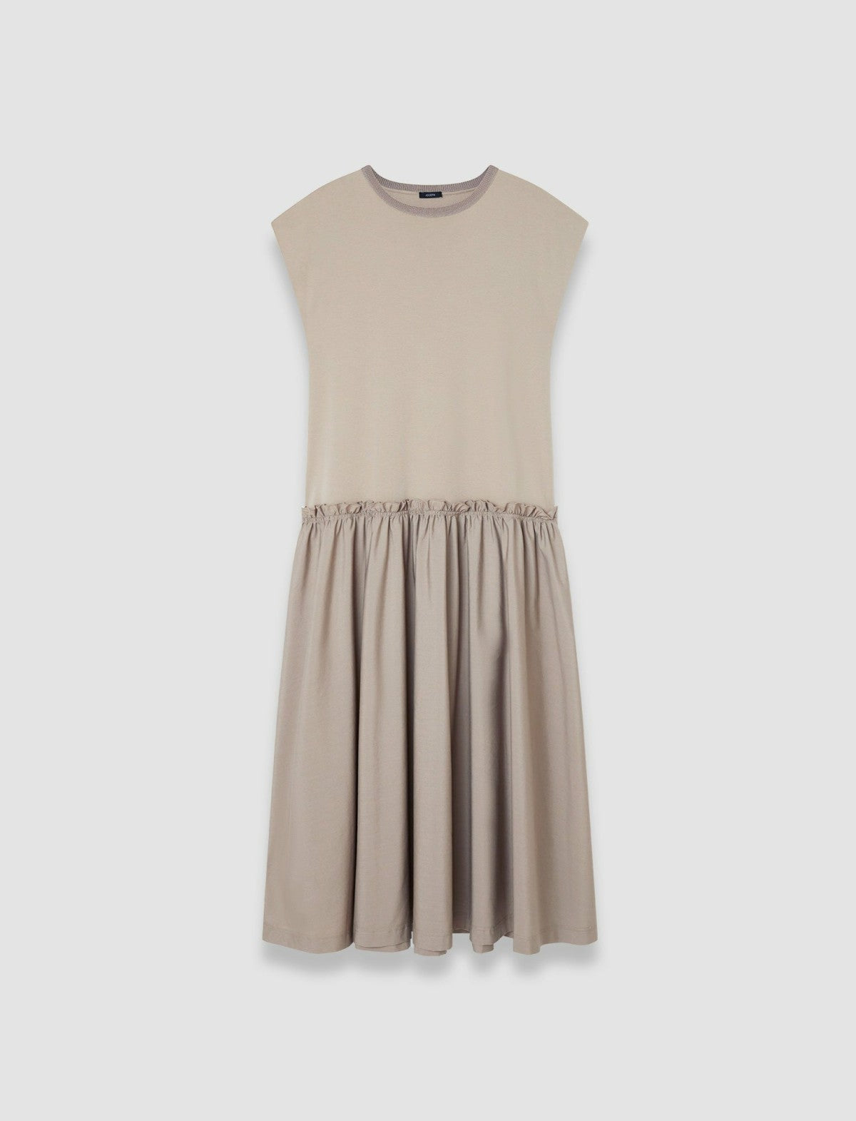 JOSEPH Fashion Women Poplin Jersey Dress Escargot